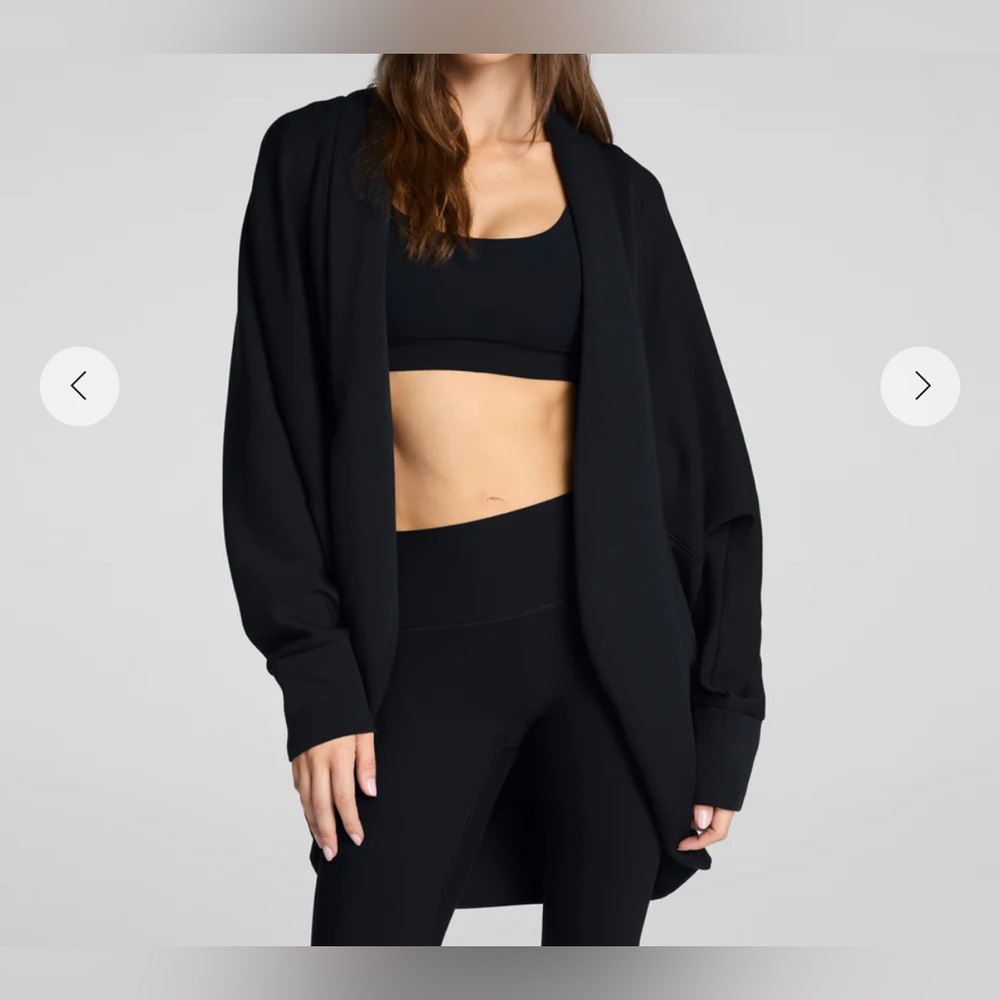 SPANX Air Essentials Cocoon Cardigan in Very Black| XL/1X